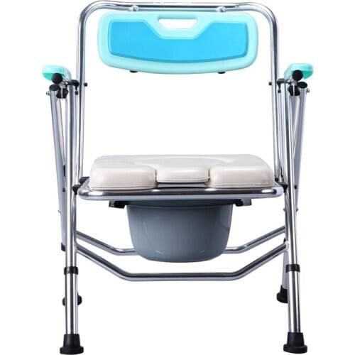 Aluminum alloy shower chair for the elderly stable durable bathing aids pregnant women reinforced non-silp mobile toilet
