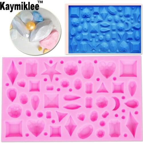 M244 Mini Gem UV Resin Silicone Mold Fondant Chocolate Candy Gumpaste Surgarcraft Crystal Epoxy Soft Clay Bake Tools