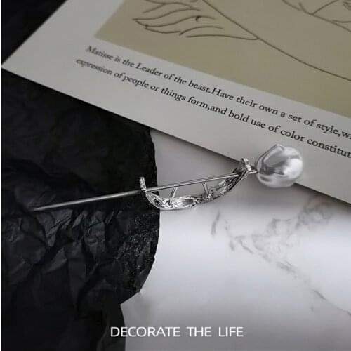 2021Metal Barrette Curved Hair Stick Hairpins Arc Irregular Pearl Bridal Tiara Hair Accessories Wedding Hairstyle Design Tools