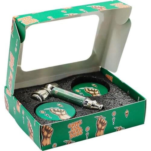 Cigarette Grinding Pipe Set Smoking Kit with Cartoon Character Pattern Gift Box for Tobacco Dry Herb Grinder Weed Accessories