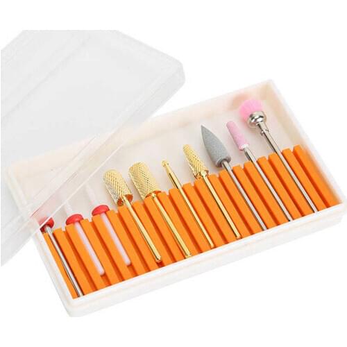 Manicure Vacuum Cleaner 10 Pcs Ceramic Nail Drill Bits Set Electric Nail Polishing Cuticle Cutter For Manicure Nail Art
