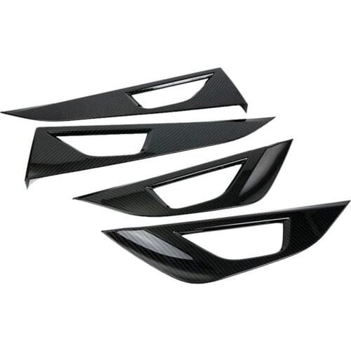 Carbon Fiber Car Inner Door Handle Frame Cover Trim Sticker for Subaru Crosstrek XV SUV 2018 2019 2020 Accessories