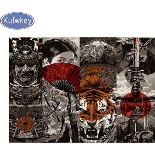 New 5d diy diamond Painting Japanese samurai picture diamond mosaic rhinestone embroidery full square/round drill cross-stitch