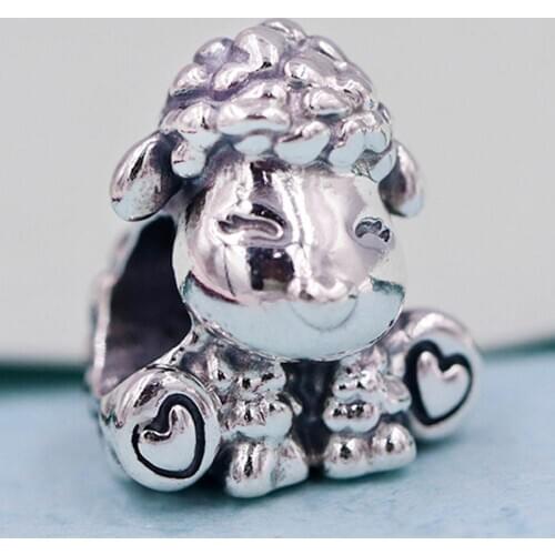 Original Vintage Cute Patti the Sheep Beads Fit 925 Sterling Silver Animal Bead Charm Bracelet Bangle DIY Jewelry