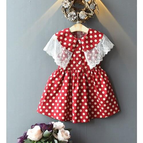 Toddler Girls Dress Summer Clothing Casual Fashion Dot Print Casual Dress Clothes Children Outfit For 2-8 Years