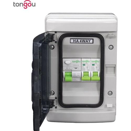 Consumer Unit with 63A/30mA RCD & 1x16amp & 6amp MCBs IP65, ( Switch Box Distribution Box with Circuit Breaker )HA4