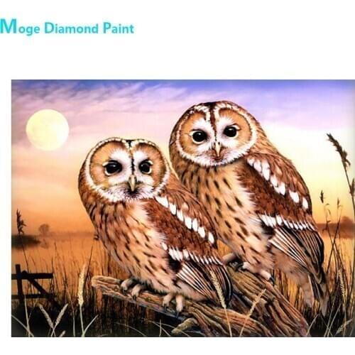 Owl Autumn River Pond Diamond Painting Animal Round Full Drill Nouveaute DIY Mosaic Embroidery 5D Cross Stitch Home Decor Gifts