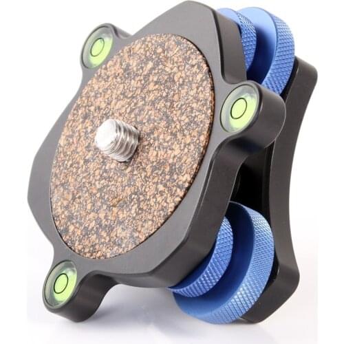Fittest Tripod Leveling Base RZ Leveler Fine Tune Adjustment w/ Bubble Spirit 3/8'' Thread Mount