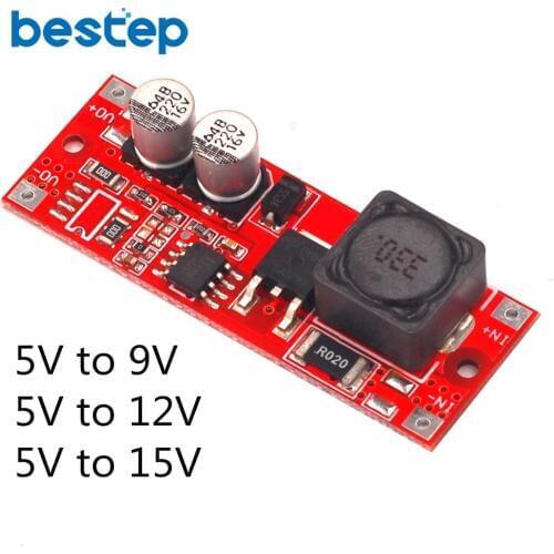 Ultra-small 3.7V 5V to 12V 9V 15V Mini Lithium Battery Mobile Power Supply Boost Module Fixed Output 1A Board Diy Electronic