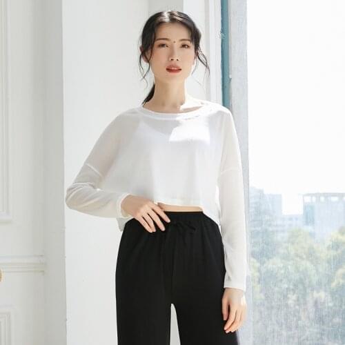 Adult Loose Belly Dance Blouse Crop Top Long Sleeve Shirt Costume for Women Dancing Clothes Dancer Wear Clothing