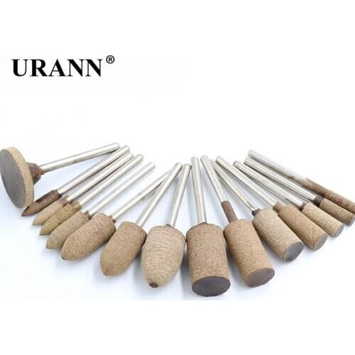 10pcs/lot 3~12mm Cylinder/Cone/T Type Leather Grinding Head 2.35mm 3.0mm metal derusting polishing head amber carving tool