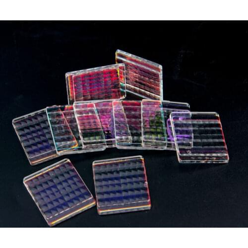 10pcs Compound Eye lenses Factory Defective Optical Glass Scaly Prisma Science Research lentes Decoration Lenses Flys-eye Lens