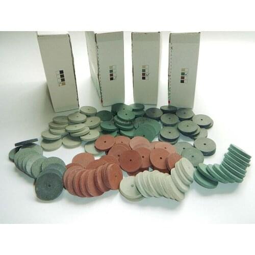 Assorted Dental Lab Polishing Wheels Burs Silicone Polishers 4 colors 100pcs