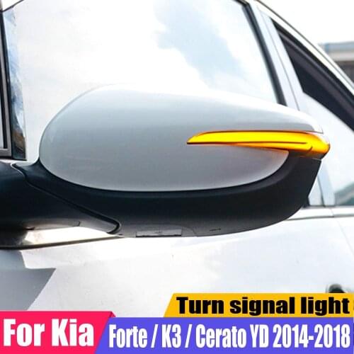 2pcs Rearview Mirror Dynamic Blinker Turn Signal LED Light For Kia Ceed JD 2013-2018 Forte K3 Cerato YD 2014-2018