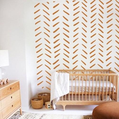 200Pcs Nordic Hand Drawn Stripes Wall Sticker Gameroom Kids Room Boho Scandinavian Polka Dot Spot Wall Decal Bedroom Playroom