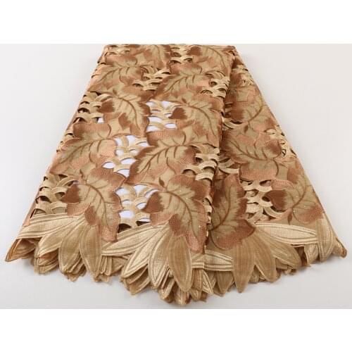 2021 Nigerian Lace Fabric High Quality African Lace Fabric For Cotton Lace Fabric With Stones 5yards 4044B-1