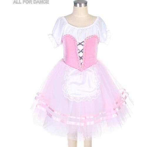 Dark Blue Velvet Bodice With Ribbon Ballet Costume Women/Girl Ballet Costume Romantic Ballet Tutu Performance Dance Dress