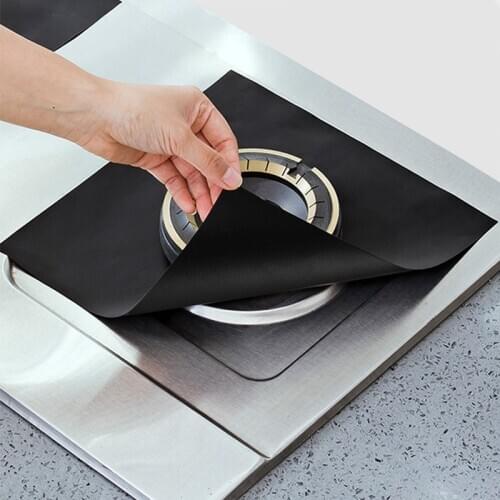 4Pcs Gas Stove Protector Cover Gas Stove Protector liner Clean Mat Pad Gas Stove top Burner Protector Kitchen Accessories