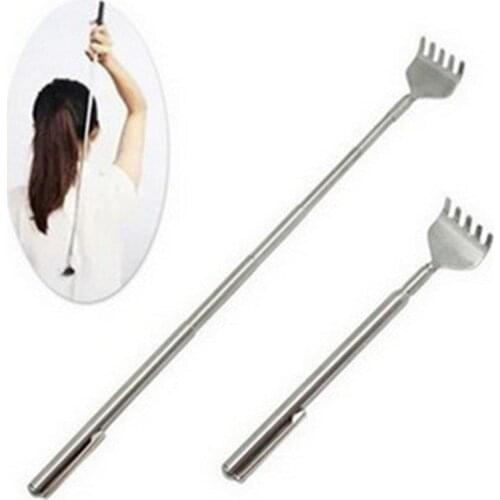 Extendable Telescoping Back Scratcher Stainless Steel Portable Telescopic Extendable Handy Pocket Pen Clip Back Scratcher