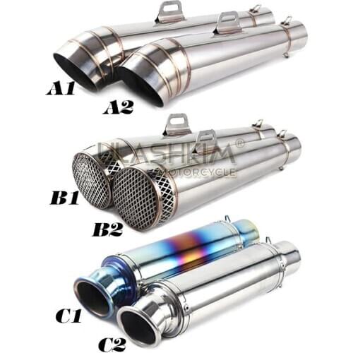 51 60mm Universal Motorcycle Exhaust Escape Muffler CBR1000 Ninja400 EX400G Xmax300 Z1000 FZ800 CBR500 RSV4