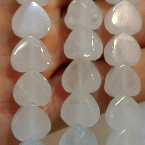 80pcs Hot Sale Love Heart Shaped Clear Quartz Picture Stone Natural Quartz Stones Crystal Loose Beads for Jewelry Making Free