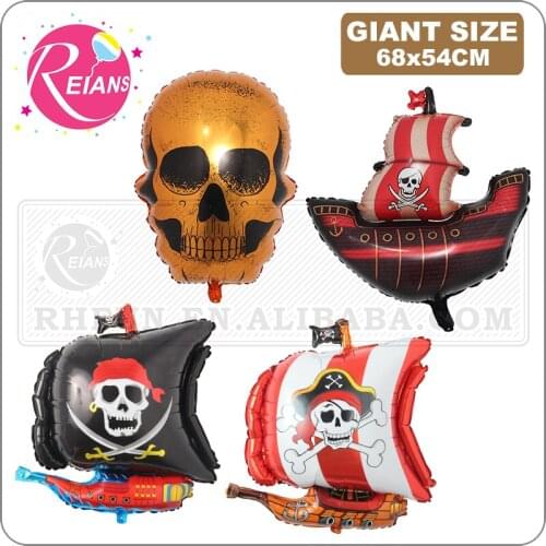 Anime One piece cartoon skull Corsair Balloon Sea Rover Balloon Pirate Ship Balloon Foil Balloon for Party Layout Decoration