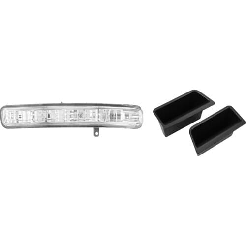 Car Left Side Wind Mirror Light Turn Signal Blinker Lamp with Car Front Organizer Accessories