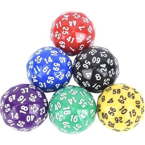 HOT!60 face Dice For Game Polyhedral D60 Multi Sided Acrylic Dice gift for TRPG game lovers