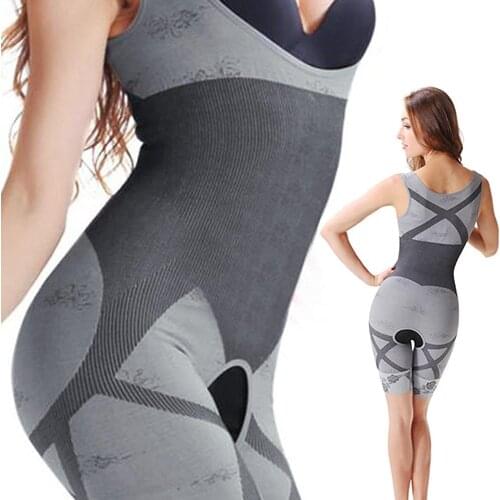 Shapewear Women Full Body Shaper Slimming Bodysuit Open Crotch Corset Waist Trainer Shaping Underwear Postpartum Recovery Sheath