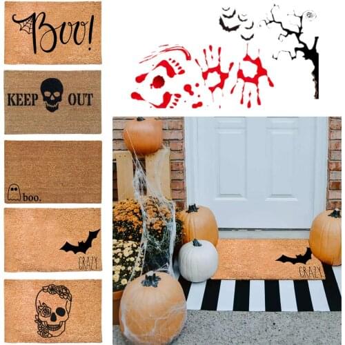 Halloween Pumpkin Wellcome Fall Print Personalized Doormat Baby Bedroom Carpet Bedroom Kitchen Door Decorative None-slip Doormat