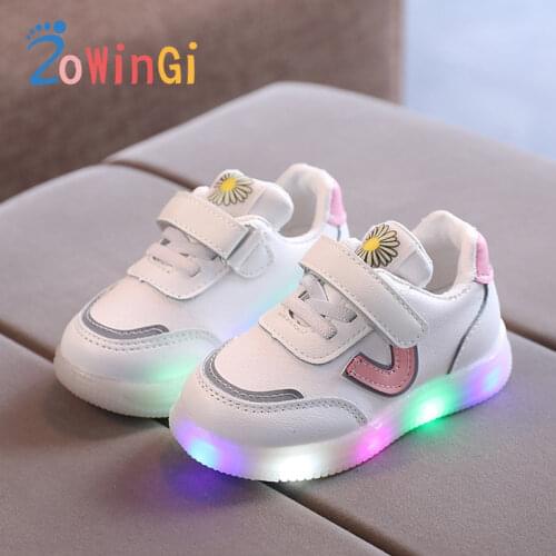 Size 21-30 Boys Glowing Sneakers Kids Luminous Shoes Illuminated Sneakers for Girls Sport Shoes Children Casual Shoes