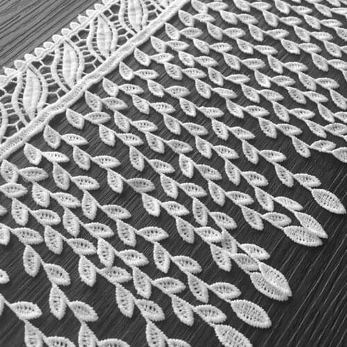 High Quality 20Yards Polyester White Tassel Dangling Fringe Lace Trims Water Soluble Lace For DIY Sewing Craft 16cm Width