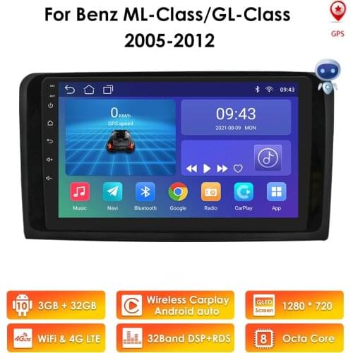 2G+32G 4GLTE Android Car Radio Multimidia GPS Player Stereo for Mercedes-Benz M-Class W164 GL-Class X164 ML GL ML350 ML500 GL320