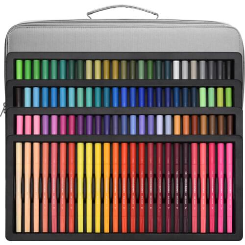 100/36Colors KACO Double-Headed Watercolor Pen Set Marker Pens Painting Graffiti Art Markers Drawing Set Art Dual Brush Pen