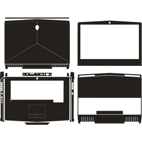 Laptop Sticker Skin Decal Carbon fiber Cover Protector for Alienware 15 M15X R4 AW15R4 15.6" 2018 release