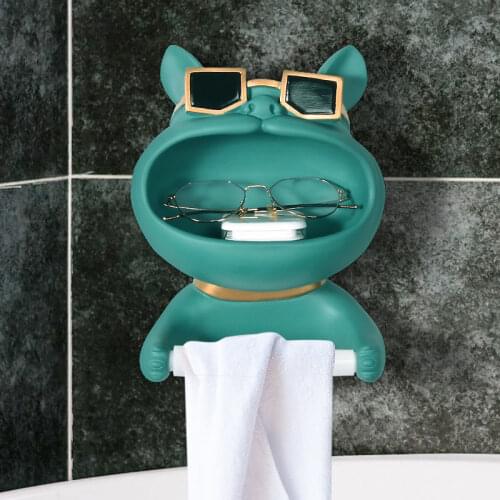 Drilling Free Wall Mounted Towel Holder BathroomTowel Rack Kitchen Living Room Decoration Towel Rack Paper Towel Holder