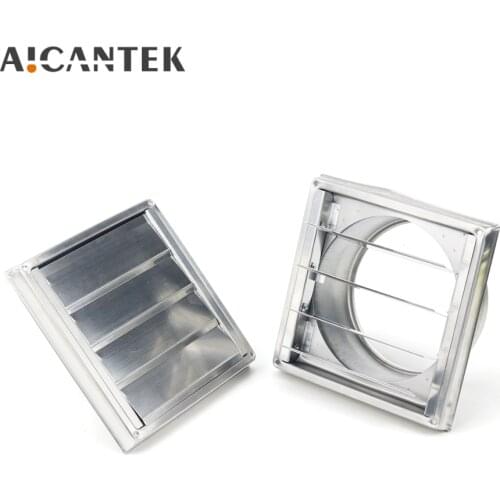 4" 5" 6" Stainless Steel Wall Air Vent 100/125/150mm Extract Valve Duct Grill Cover Square Extractor Fan Outlet Ventilator