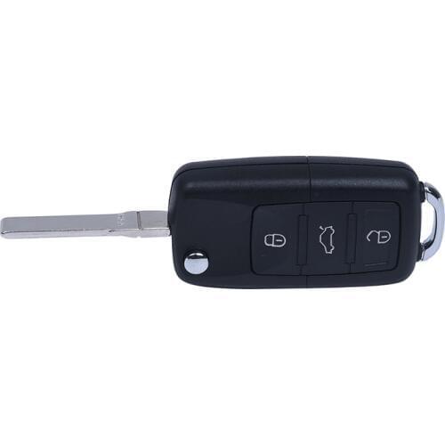 NEW-3 foldable shell buttons for key remote control Volkswagen VW BEETLE BORA GOLF PASSAT SKODA flip FOB box