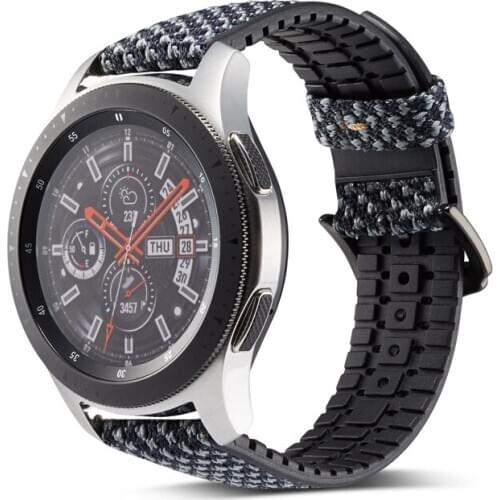 Gear S3 Frontier watch strap For Samsung Galaxy Watch 46mm 42mm 22mm huawei watch gt Watch Band silicone nylon leather belt