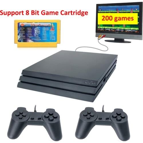 Retro Game Console 8 Bit GS4 PRO Built in 200 Games AV Output Support Cartridge TV Video Game Console