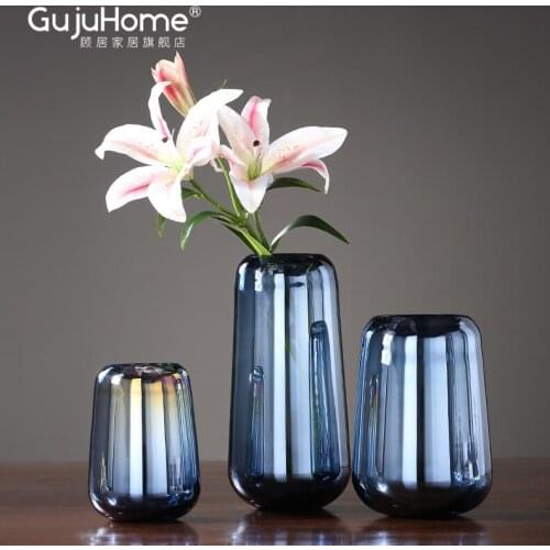 Nordic Flower Vase Living Room Arrangement Hydroponic Luxury Glass Vase Modern Art Aesthetic Vaas Groot Home Decoration EB5HP