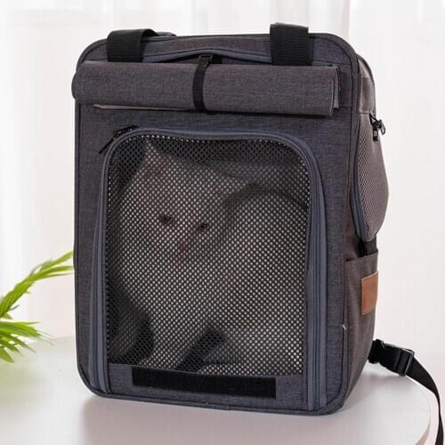 Small Cat Dog Puppy Foldable Breathable Pet Carrier Backpack Travel Outdoor