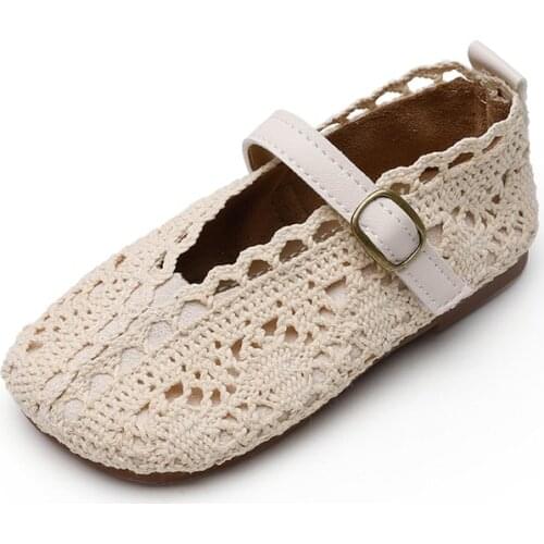 Girls Princess Shoes Spring Autumn Kids Casual Flats for Toddlers Children Lace Sweet Chic Breathable Soft 21-30 Dress Shoes New