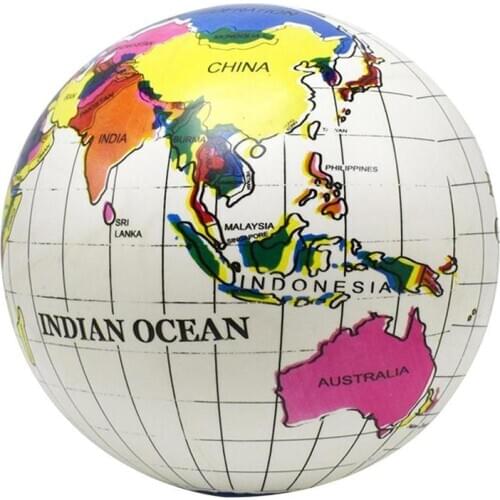 1Pcs 12/16Inch Inflatable World Globe Map Ball Toys Toys Map Ball Toy Balloon Education Beach for Children Geography Early