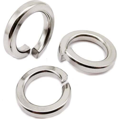 2/5/10/50/100pcs M1.6 M2 M2.5 M3 M3.5 M4 M5 M6 M8 M10 M12 M16 to M24 304 Stainless Steel Spring Split Lock Washer Elastic Gasket