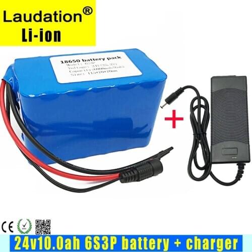 24v Battery with Battery Pack 25.2V 10Ah BMS 18650 Rechargeable Battery Pack For GPS Navigator/Camera/Golf Car/Electric Bike/LED