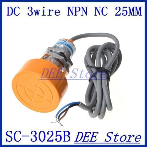 3wire Inductive Proximity Sensor NPN NC DC6-36V Detection distance 25MM Proximity Switch sensor switch SC-3025B