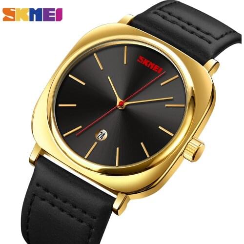 SKMEI Simple Japan Quartz movement Men Wristwatches Waterproof Mens Watch Date Male Clock 8 kinds Color relogio masculino 9266