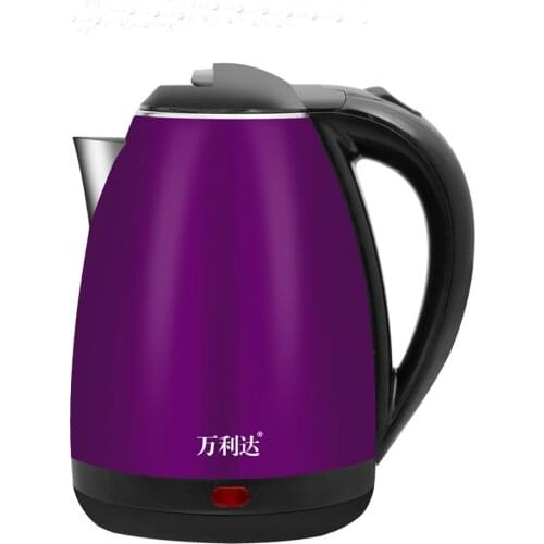 Color double-layer anti-scalding electric kettle Automatic power-off boiling water Stainless steel kettle 2L