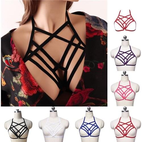 Gothic erotic underwear Harajuku color sling simple tights line harness straps daily carnival activities wear S48